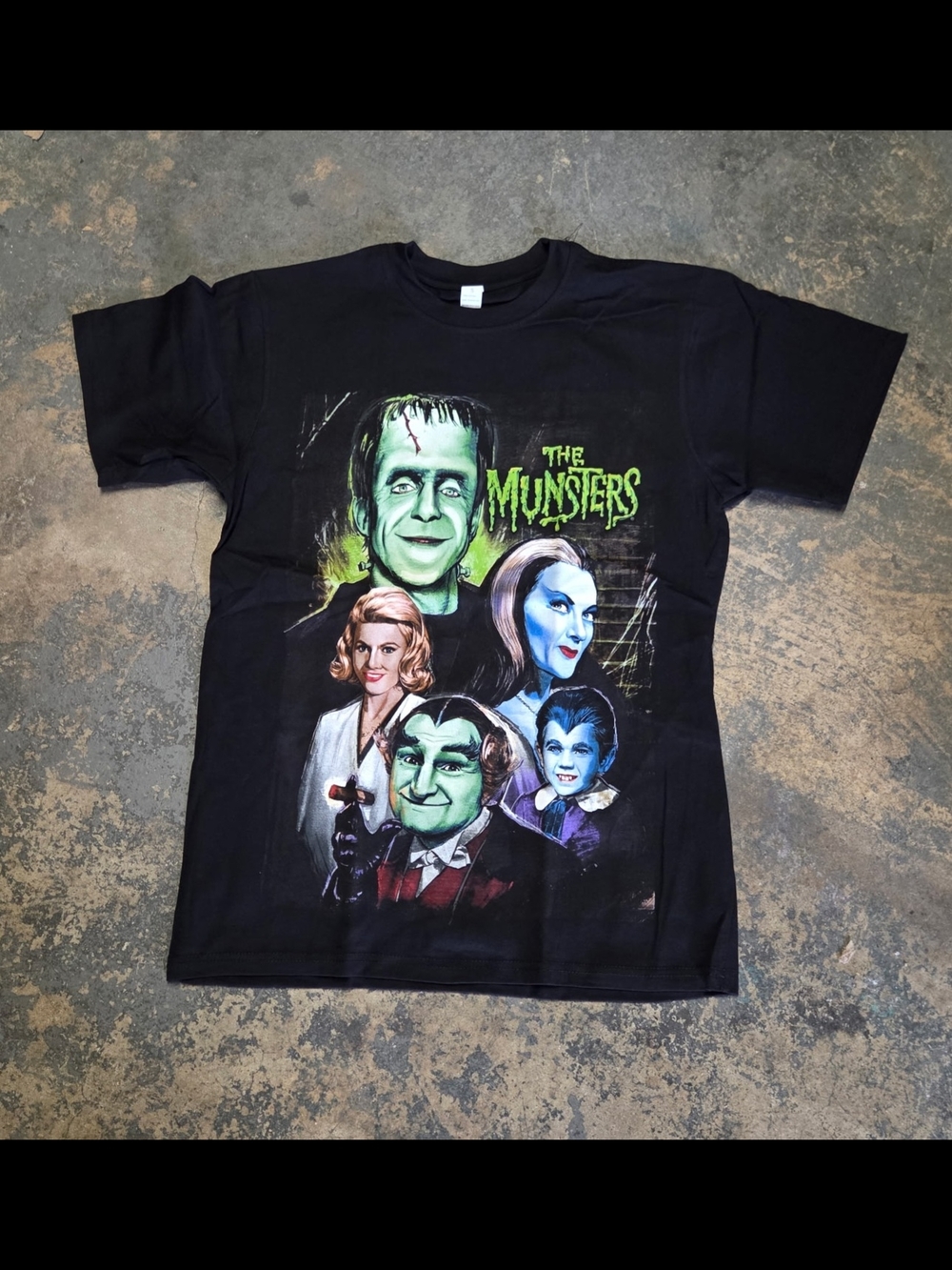 The Munsters Graphic Tee in Black and Green